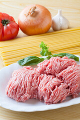 スパゲッティミートソースの具材