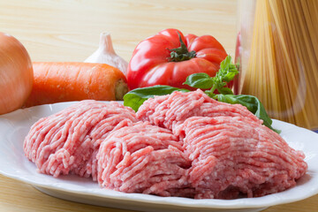 スパゲッティミートソースの具材