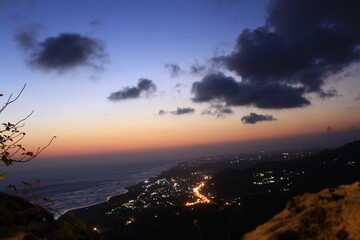 Fototapeta premium sunset in the mountains