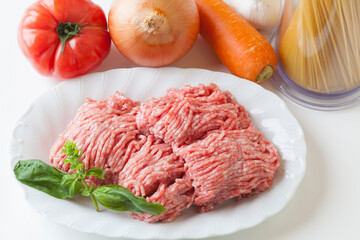 スパゲッティミートソースの具材