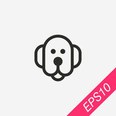 Dog icon isolated on background. Pet symbol modern, simple, vector, icon for website design, mobile app, ui. Vector Illustration