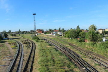 Plakat railway in the countryside