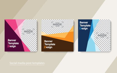 set banner social media post design,vector illustrations.