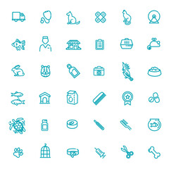 Outline web icon set - pet, pet shop