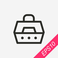 Pet carrying case icon isolated on background. Travel cage symbol modern, simple, vector, icon for website design, mobile app, ui. Vector Illustration