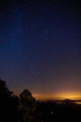 Fototapeta na wymiar Milky Way fotografed in Saxon Switzerland