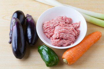 マーボー茄子の具材