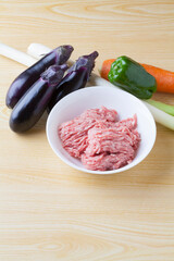 マーボー茄子の具材