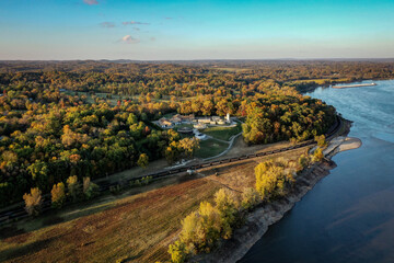 Mississippi River at Cape Girardeau Missouri. Fall 2020.