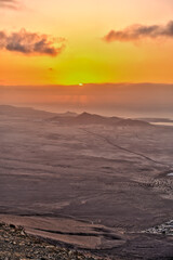 Fototapeta na wymiar Sunset over Lanzarote Island, HDR Image