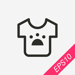 T-shirt icon isolated on background. Paw shirt symbol modern, simple, vector, icon for website design, mobile app, ui. Vector Illustration