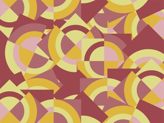 Beautiful of Colorful Art Red and Yellow, Abstract Modern Shape. Image for Background or Wallpaper