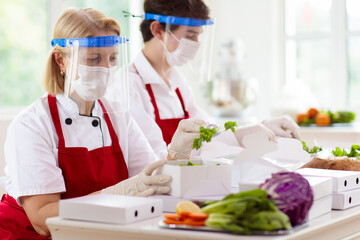 Food takeaway during coronavirus outbreak.