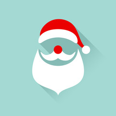 Quadrat Abstrakter Weihnachtsmann Schatten Türkis