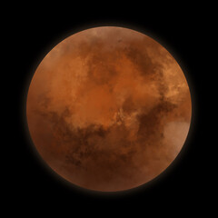 惑星火星のリアルなイラスト