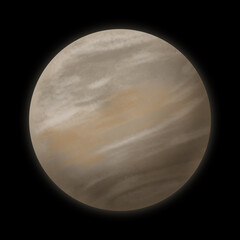 惑星金星のリアルなイラスト