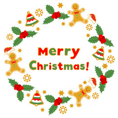 Vector Christmas New Year 2021 Gingerbread man