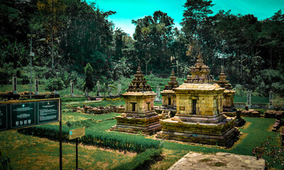 Fototapeta na wymiar The beauty of the Ngempon temple, one of the many heritage temples of ancient civilization on Java Island, Indonesia.