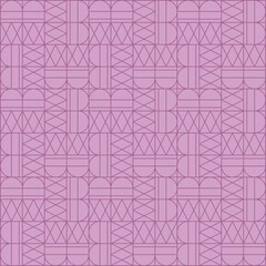 Beautiful of Colorful Rhombus and Semi Circle with Lines, Repeated, Abstract, Illustrator Geometric Pattern Wallpaper. Image for Printing on Paper, Wallpaper or Background, Covers, Fabrics