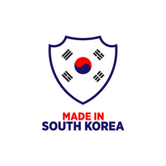 Made in South korea logo design template