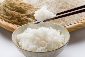 ご飯と稲穂