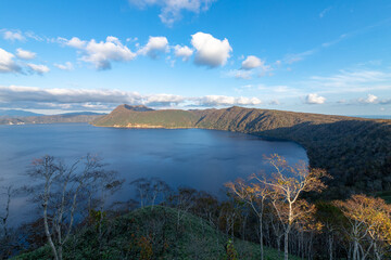 Naklejka premium 北海道 摩周湖の夕方の風景