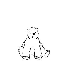 bears decor children's coloring book, outline