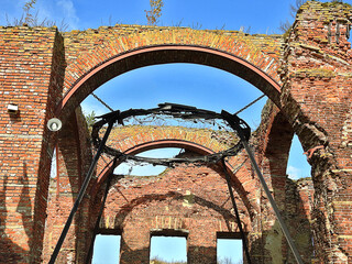 Destroyed church in Schlusselburg, Russia
