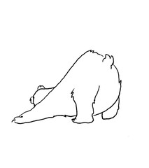 bears decor children's coloring book, outline