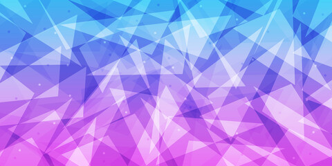 Obraz premium Abstract blue and purple gradient low poly triangle background, polygonal concept