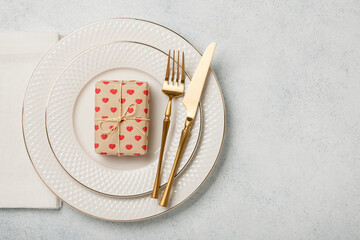 Valentine's Day table setting