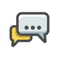 Chat or Dialogue Vector icon Cartoon illustration