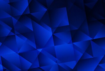 Dark BLUE vector polygonal template.