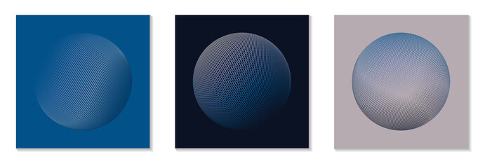 grid planet square sequence night blue shades