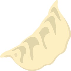 Vector illustration of gyoza, traditional oriental food
