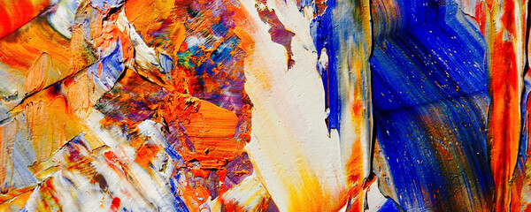 Hand drawn.Abstract art background.Color texture.Oil painting on canvas.   Modern, contemporary art. Colorful canvas. Wall decor background
