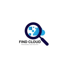 Find cloud logo template vector illustration design 