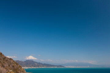 Fototapeta na wymiar さった峠からの富士山