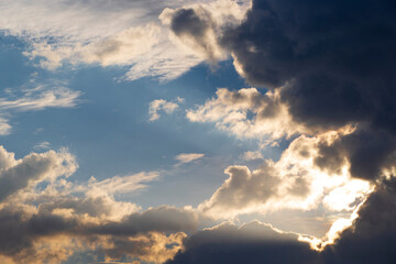 black clouds in the sky