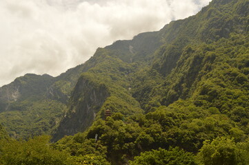 Hiking in the stunning gorge of the Taroko National Park in Taiwan