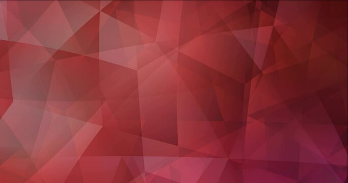 4K looping light pink, red polygonal abstract footage. Colorful abstract video clip with gradient. Clip for live wallpapers. 4096 x 2160, 30 fps. Codec Photo JPEG.