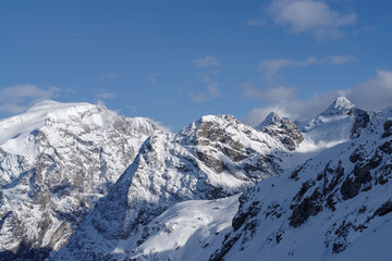 Fototapeta na wymiar Panoramic view of the Ortler Alps, Northern Italy