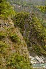 Hiking in the stunning gorge of the Taroko National Park in Taiwan