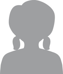 Hand drawn, modern, woman avatar profile icon (or portrait icon). User flat avatar icon, sign, profile female symbol