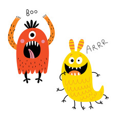 Funny vector monsters