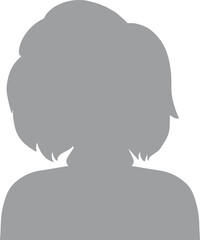 Hand drawn, modern, woman avatar profile icon (or portrait icon). User flat avatar icon, sign, profile female symbol