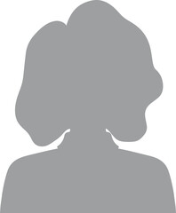 Hand drawn, modern, woman avatar profile icon (or portrait icon). User flat avatar icon, sign, profile female symbol