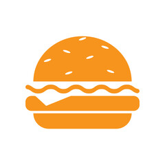 hamburger fast food icon vector