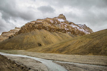 The Lachung la pass on the Manali Leh Highway