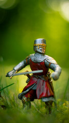 Knight with a drawn sword